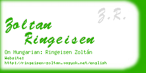 zoltan ringeisen business card
